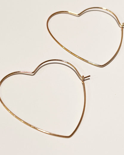 Heart Hoop Earrings EARRINGS ISLYNYC 