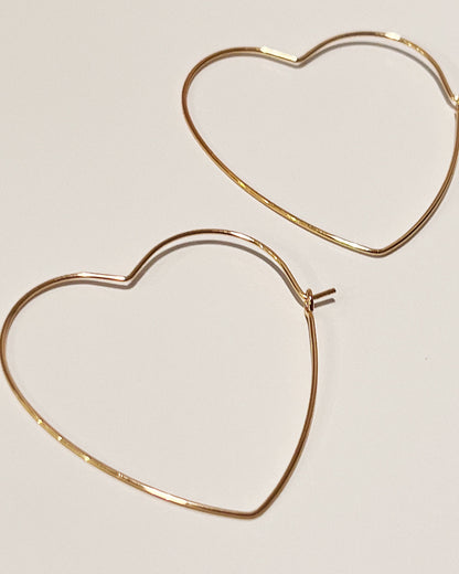 Heart Hoop Earrings EARRINGS ISLYNYC 