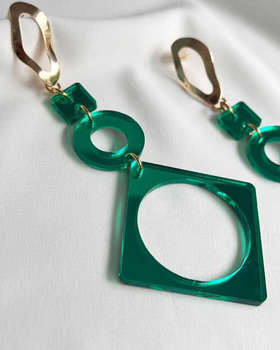 Jessie Earring - Emerald Earrings ISLYNYC 