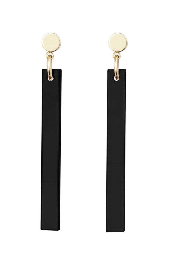 LONG STICK - BLACK Earrings ISLYNYC 