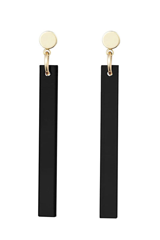 LONG STICK - BLACK Earrings ISLYNYC