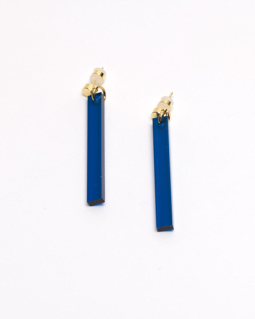 Long Stick Earrings - Blue Earrings ISLYNYC 