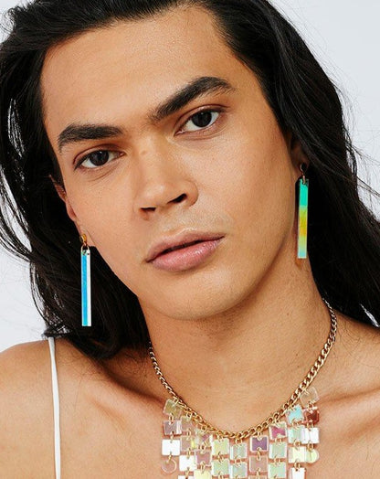 LONG STICK - IRIDESCENT Earrings ISLYNYC