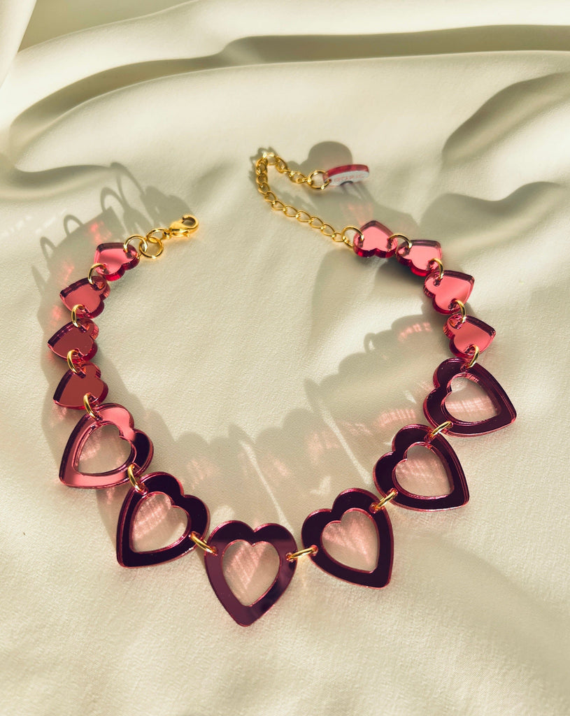 Lovers Choker - Pink Mirror Necklaces ISLYNYC 