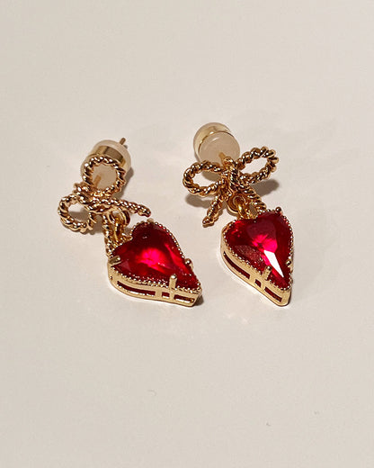 Lover's Gift Charm Earrings - Blood Red EARRINGS ISLYNYC