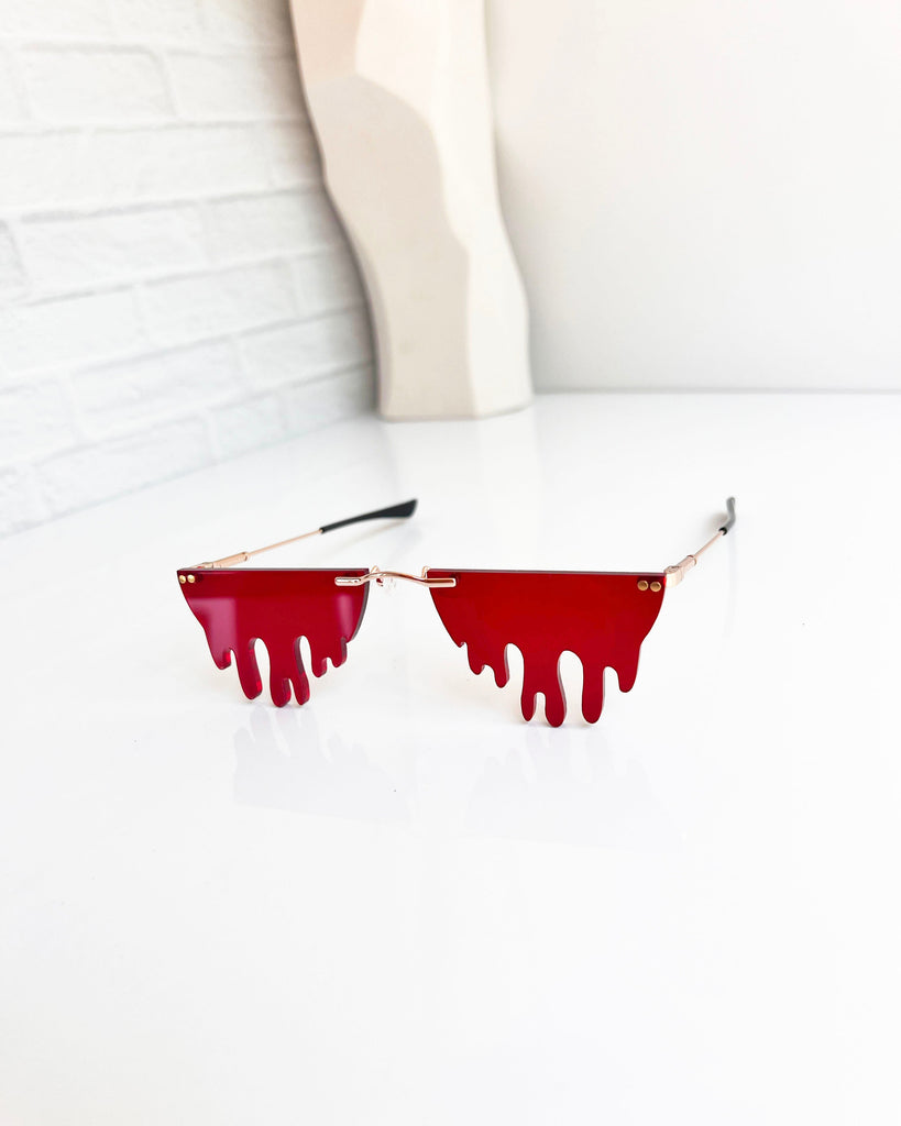 Melting Arc Glasses - Blood Red Glasses ISLYNYC 