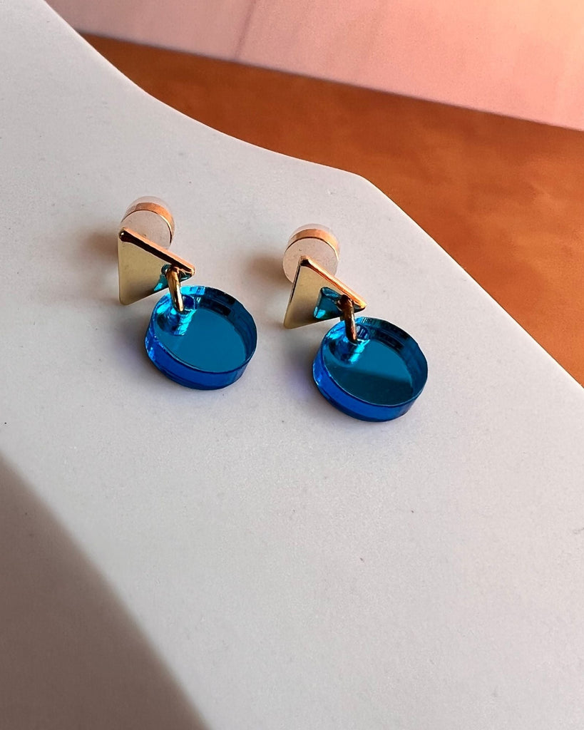 Mia Earrings - Sapphire Earrings ISLYNYC 