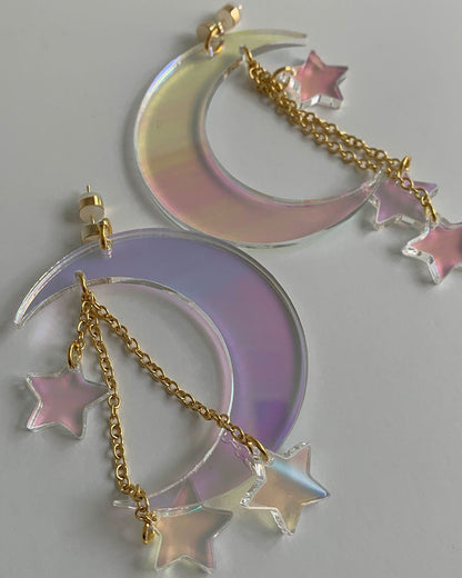 Moon and Stars Earrings Earrings ISLYNYC