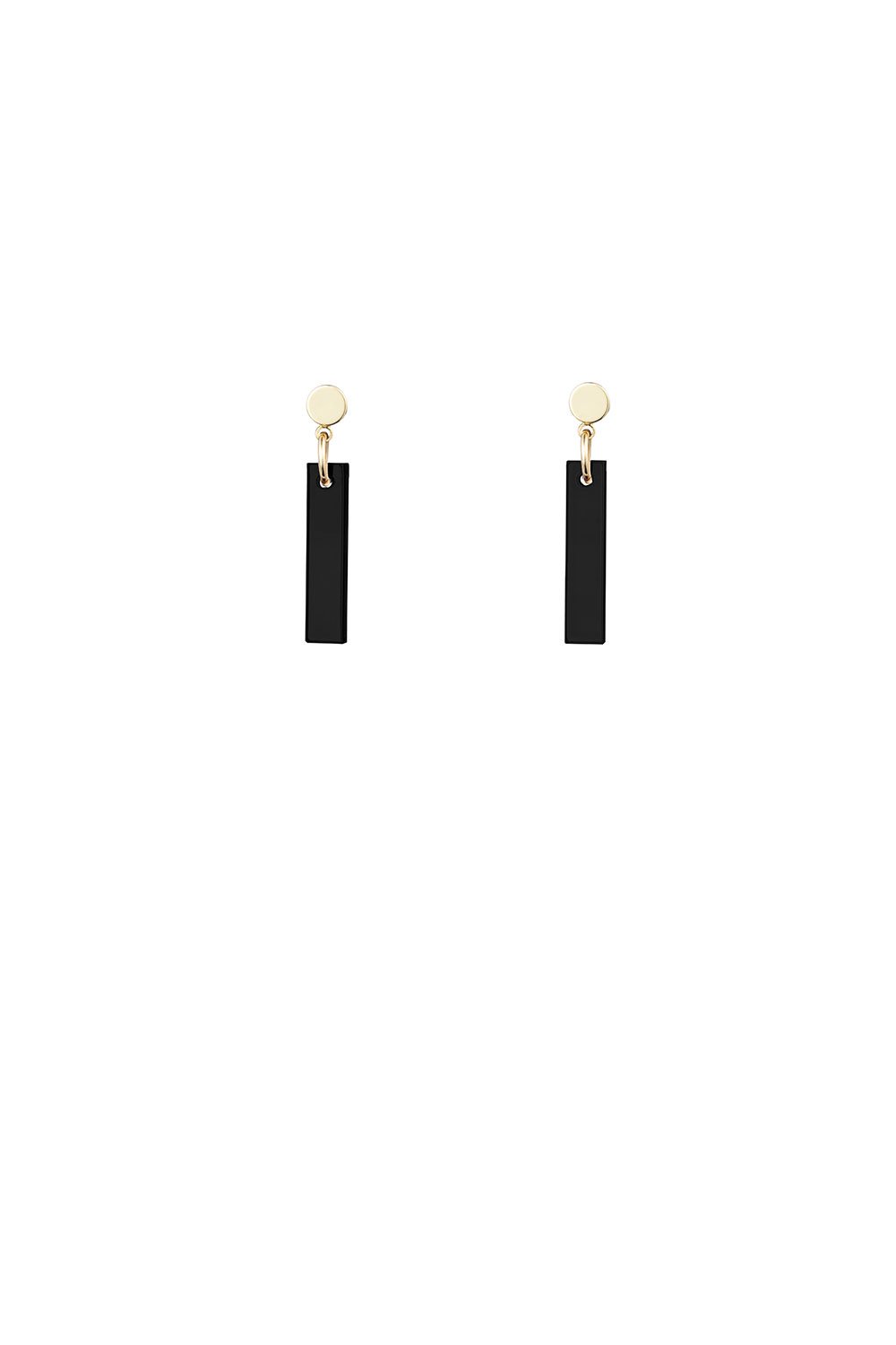 SHORT STICK EARRING - BLACK Earrings ISLYNYC