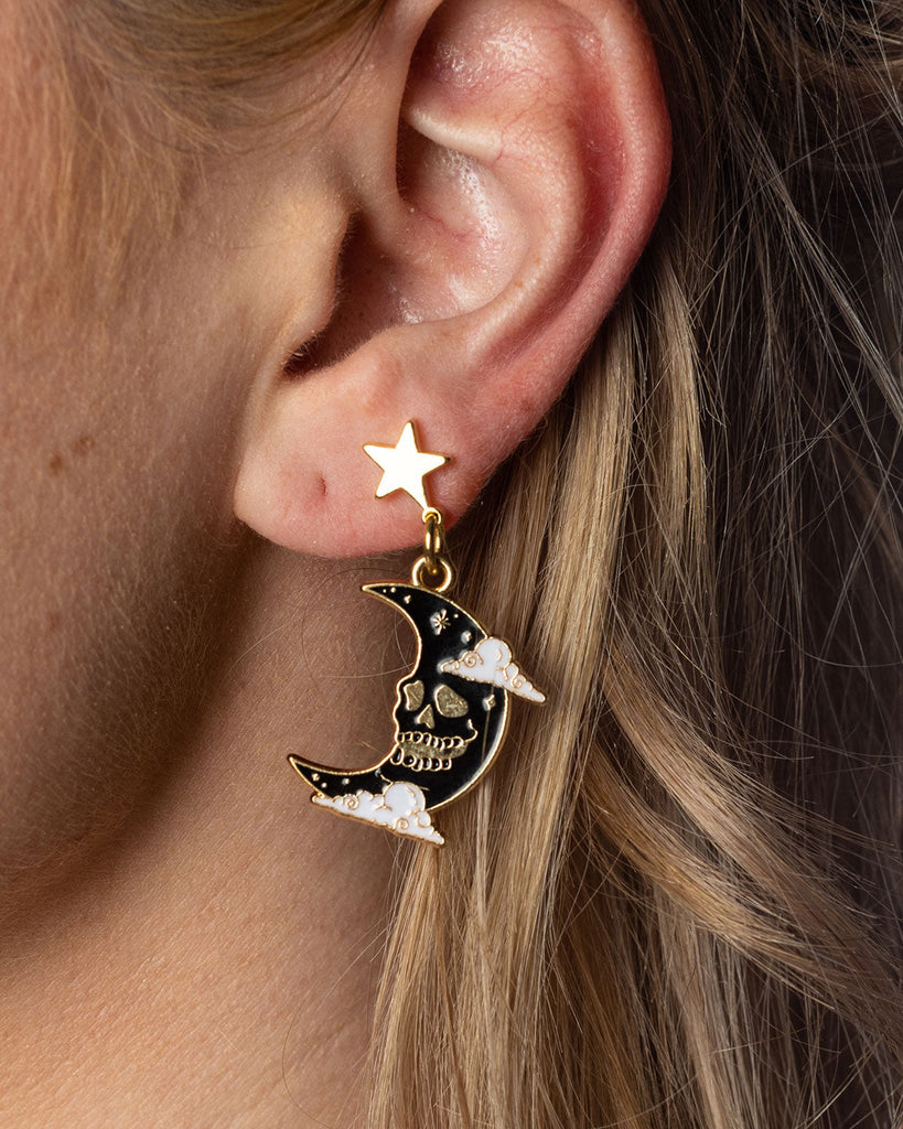 Skull Moon Earrings Earrings ISLYNYC 