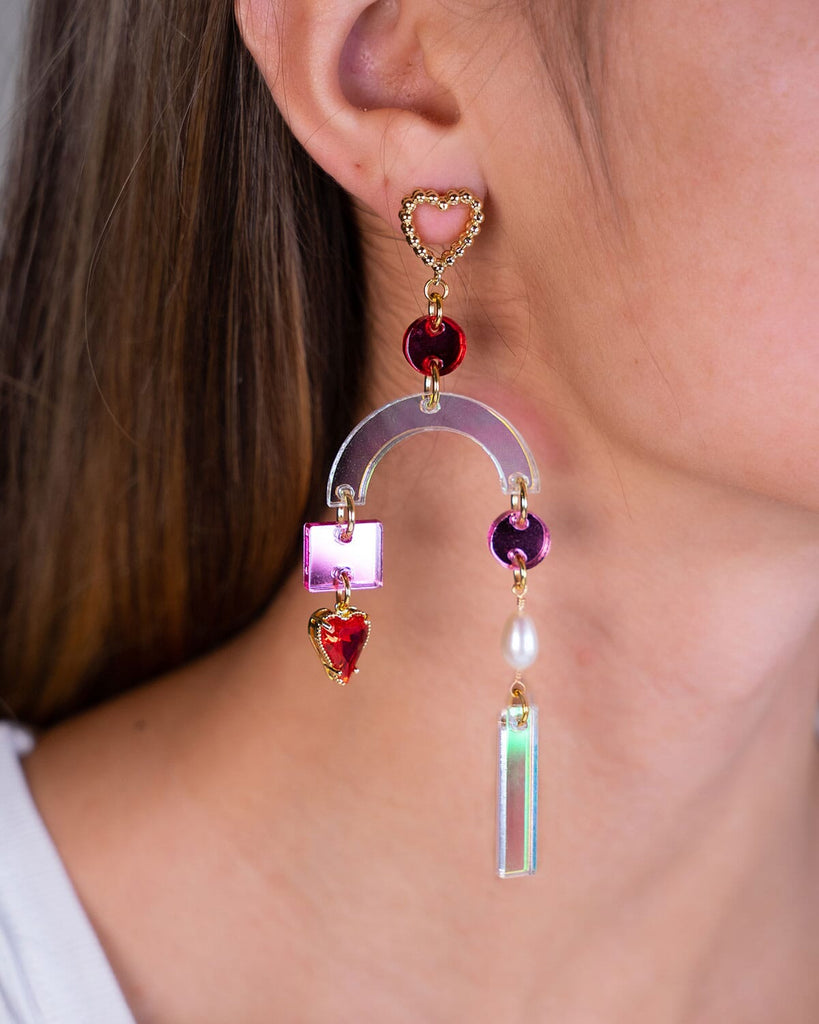 Small Asymmetrical Chandelier Earrings Earrings ISLYNYC 