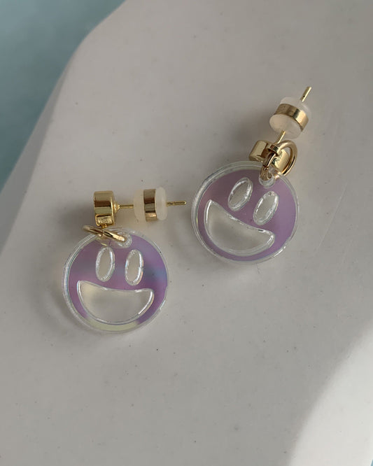 Smiley Charms - Iridescent EARRINGS ISLYNYC