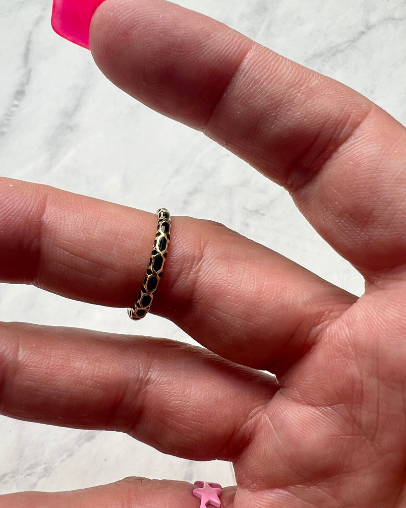 Snake Ring - Black ISLY NYC 