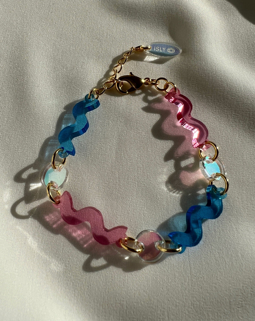 Squiggle Bracelet - Trans Pride Bracelets ISLYNYC 