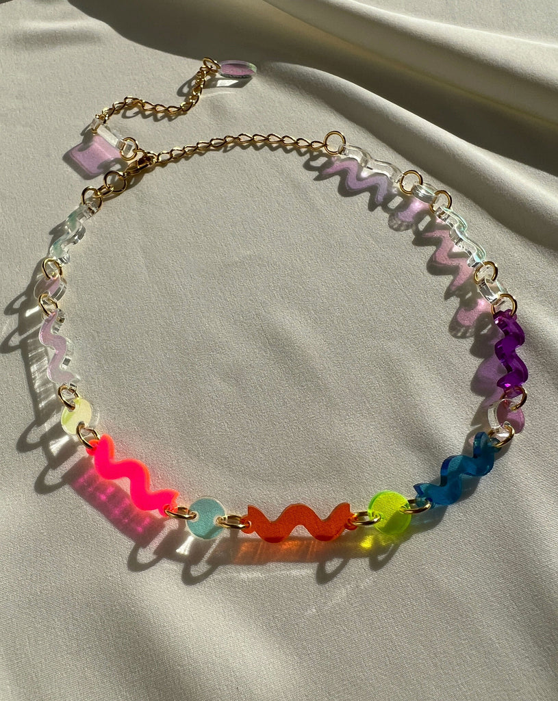 Squiggle Choker/Necklace - Rainbow Necklaces ISLYNYC 