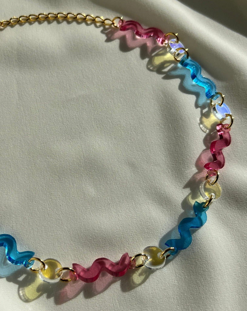 Squiggle Choker/Necklace - Trans Pride Necklaces ISLYNYC 