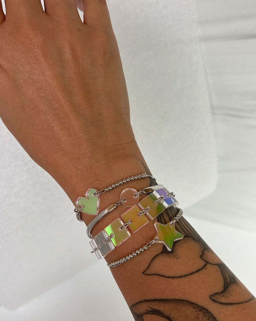 Star Charm Bracelet - Iridescent/Silver Bracelets ISLYNYC