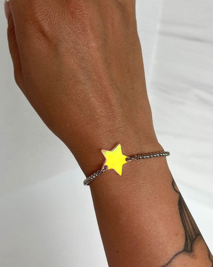 Star Charm Bracelet - Iridescent/Silver Bracelets ISLYNYC