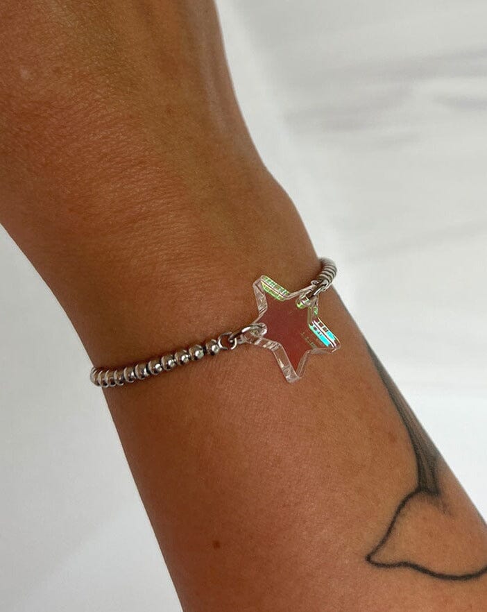 Star Charm Bracelet - Iridescent/Silver Bracelets ISLYNYC